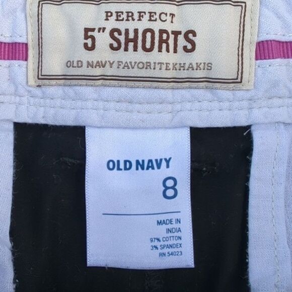 Women's Old Navy 8 M Medium Shorts Chino Khakis Black Stretch 4 Pockets‎ - Picture 12 of 14